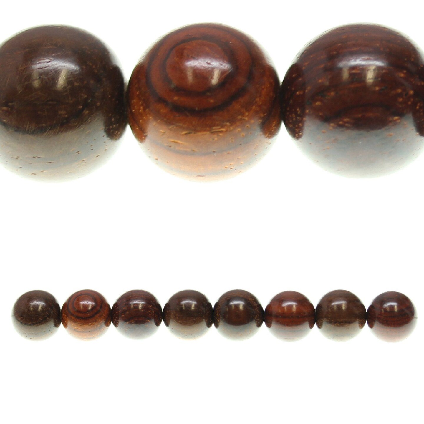 Costa Rican Rosewood Round 18mm Beads