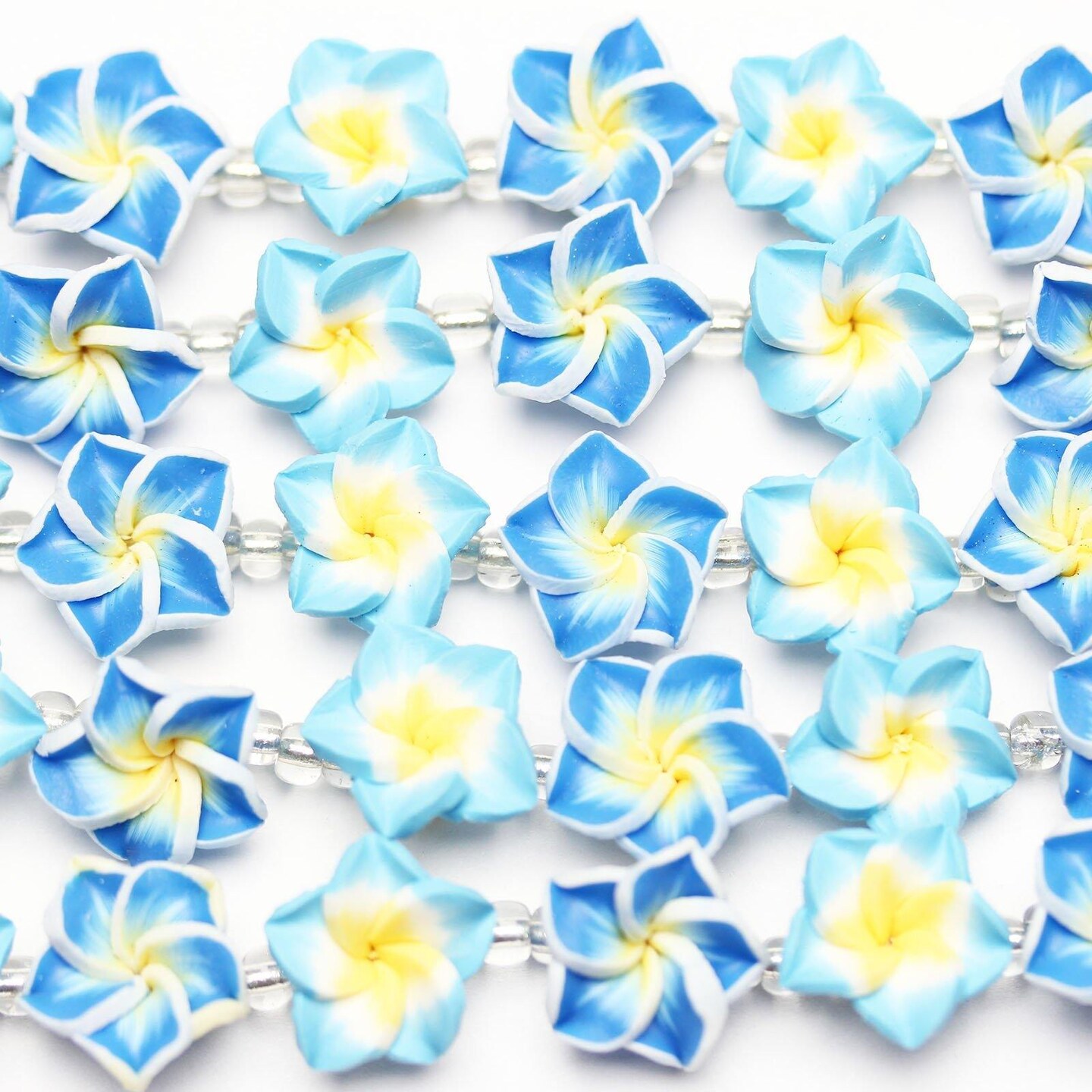 Blue Polymer Clay Flower 15mm Beads Michaels