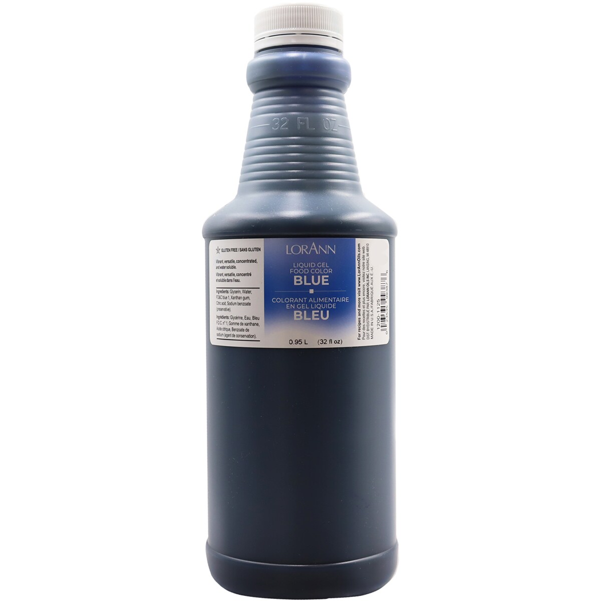 LorAnn Oils Blue Liquid Gel Food Color, 32 ounce