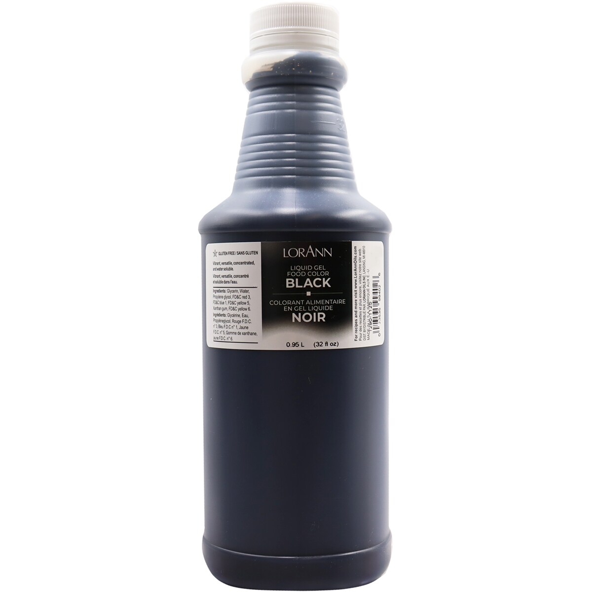 LorAnn Oils Black Liquid Gel Food Color, 32 ounce