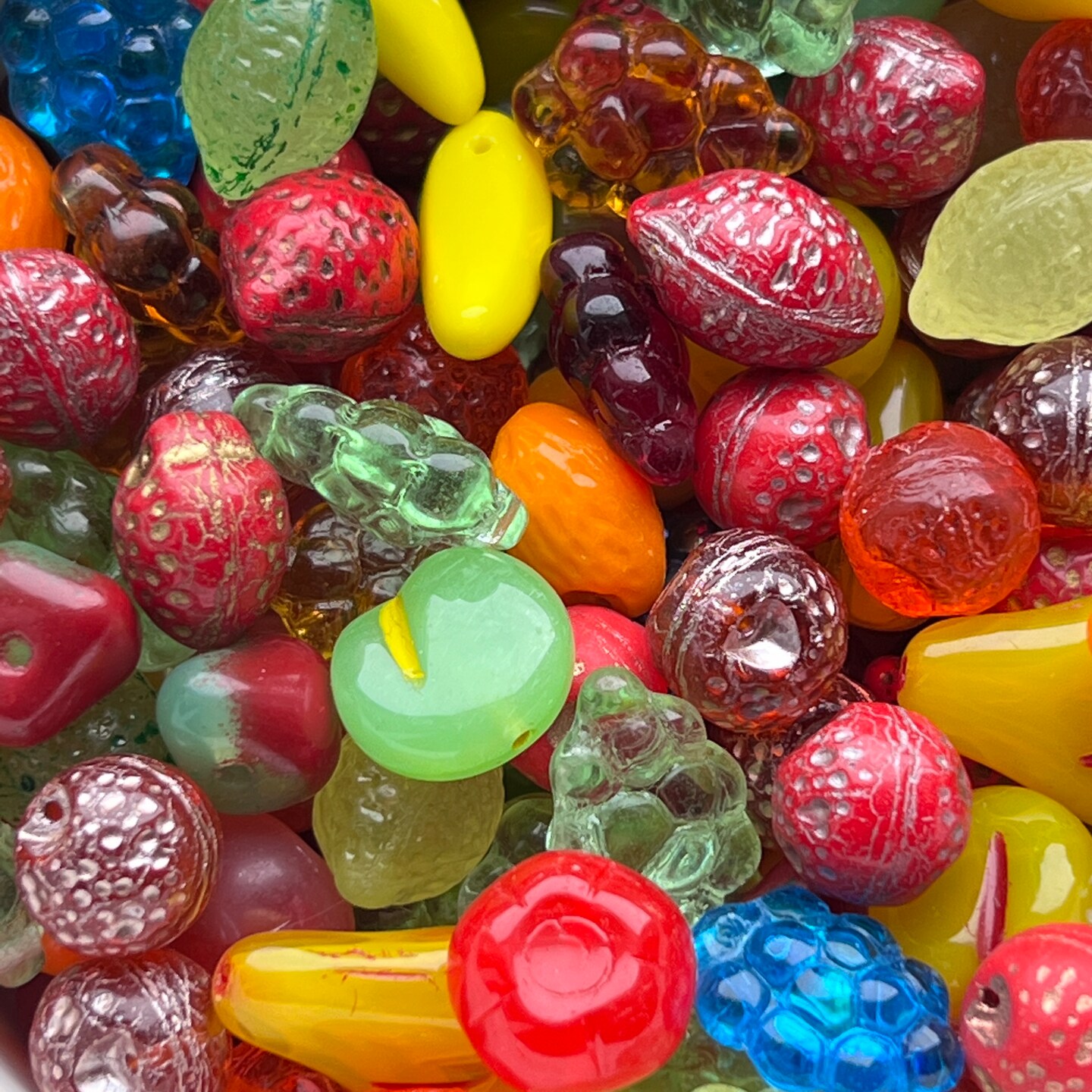 Czech Glass Fruit Bead Mix