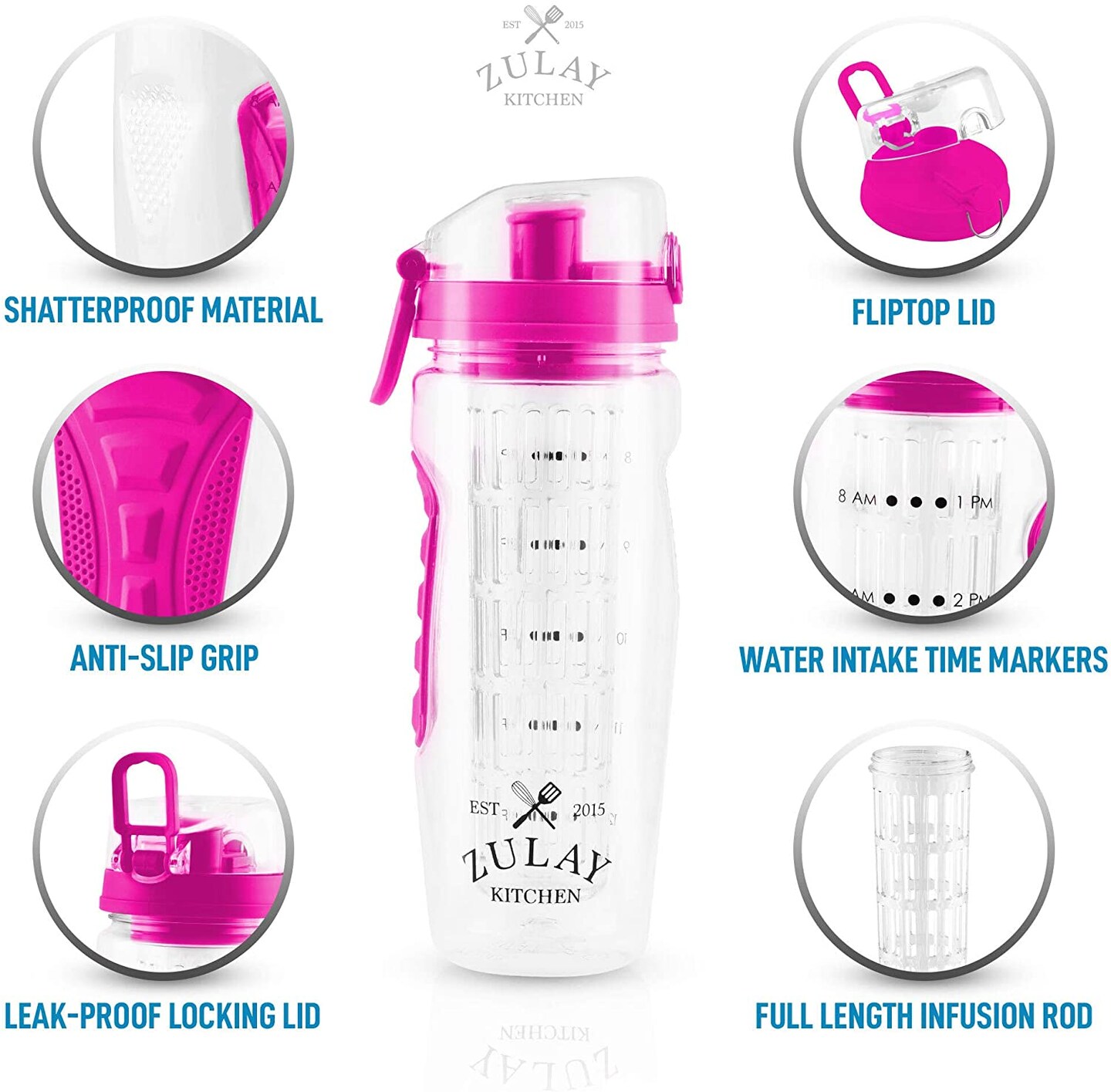 Zulay Water Bottle, Fruit Infuser [34 oz] Michaels
