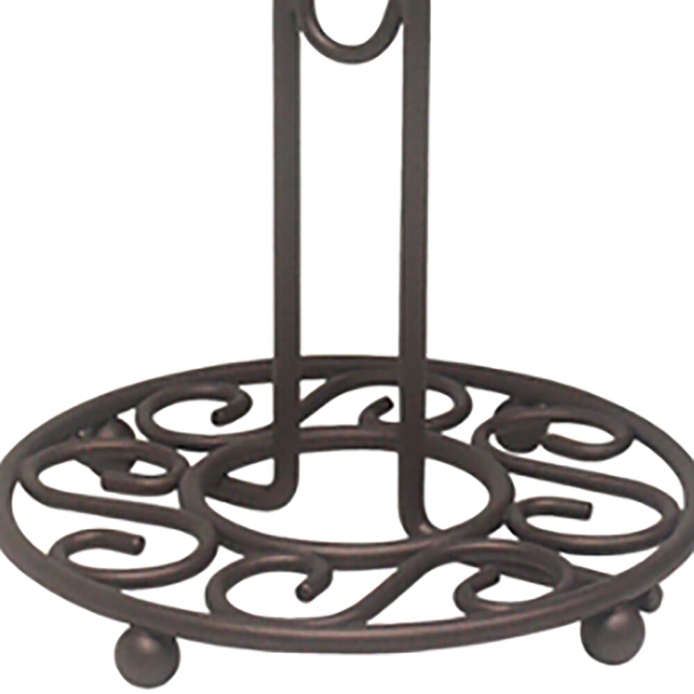 Home Basics Scroll Collection Steel Mug Tree, Bronze