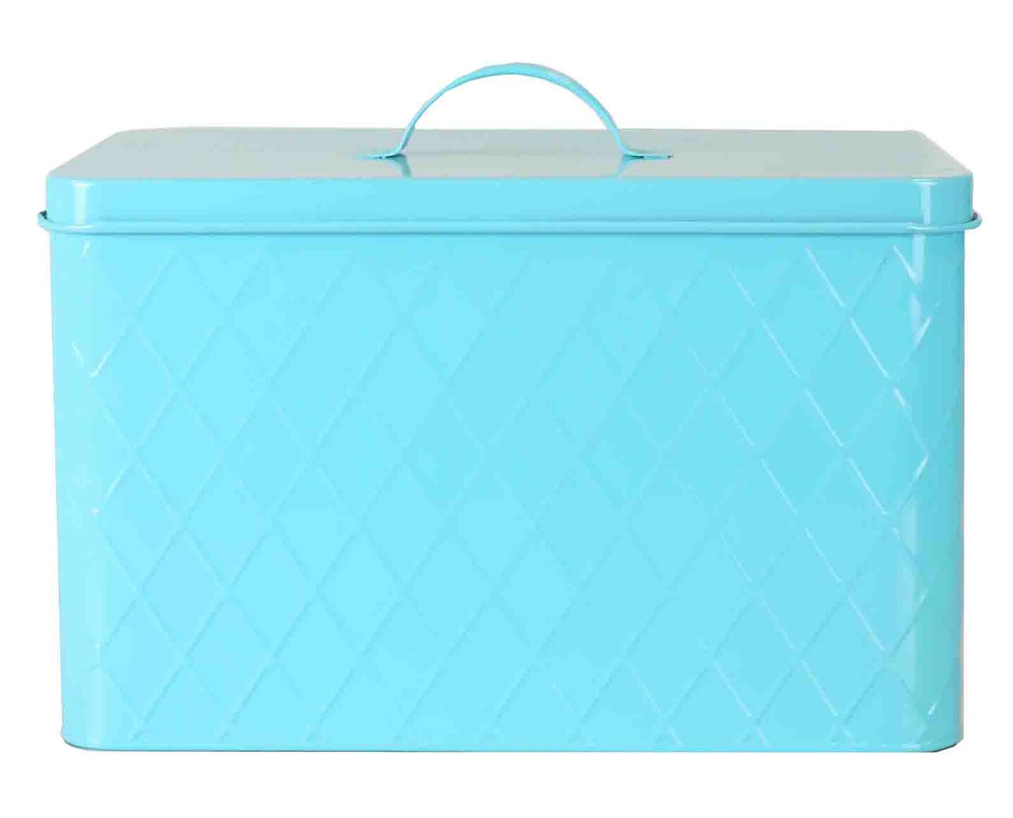 Home Basics Tin Bread Box Turquoise