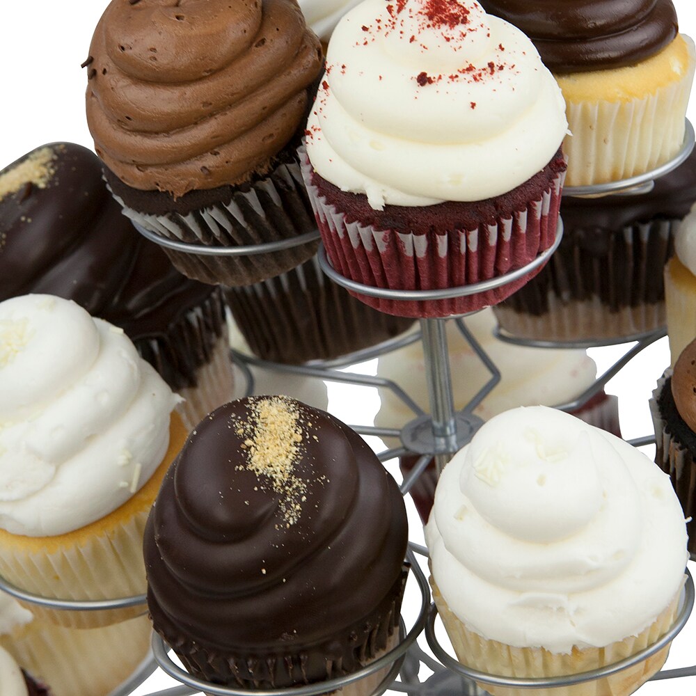 Home Basics 23 Slot Steel Cupcake Holder with Sturdy Swirled Branches