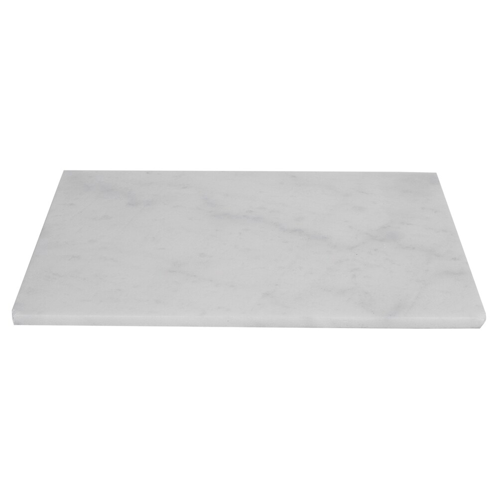 Home Basics 12&#x22; x 16&#x22; Marble Cutting Board, White