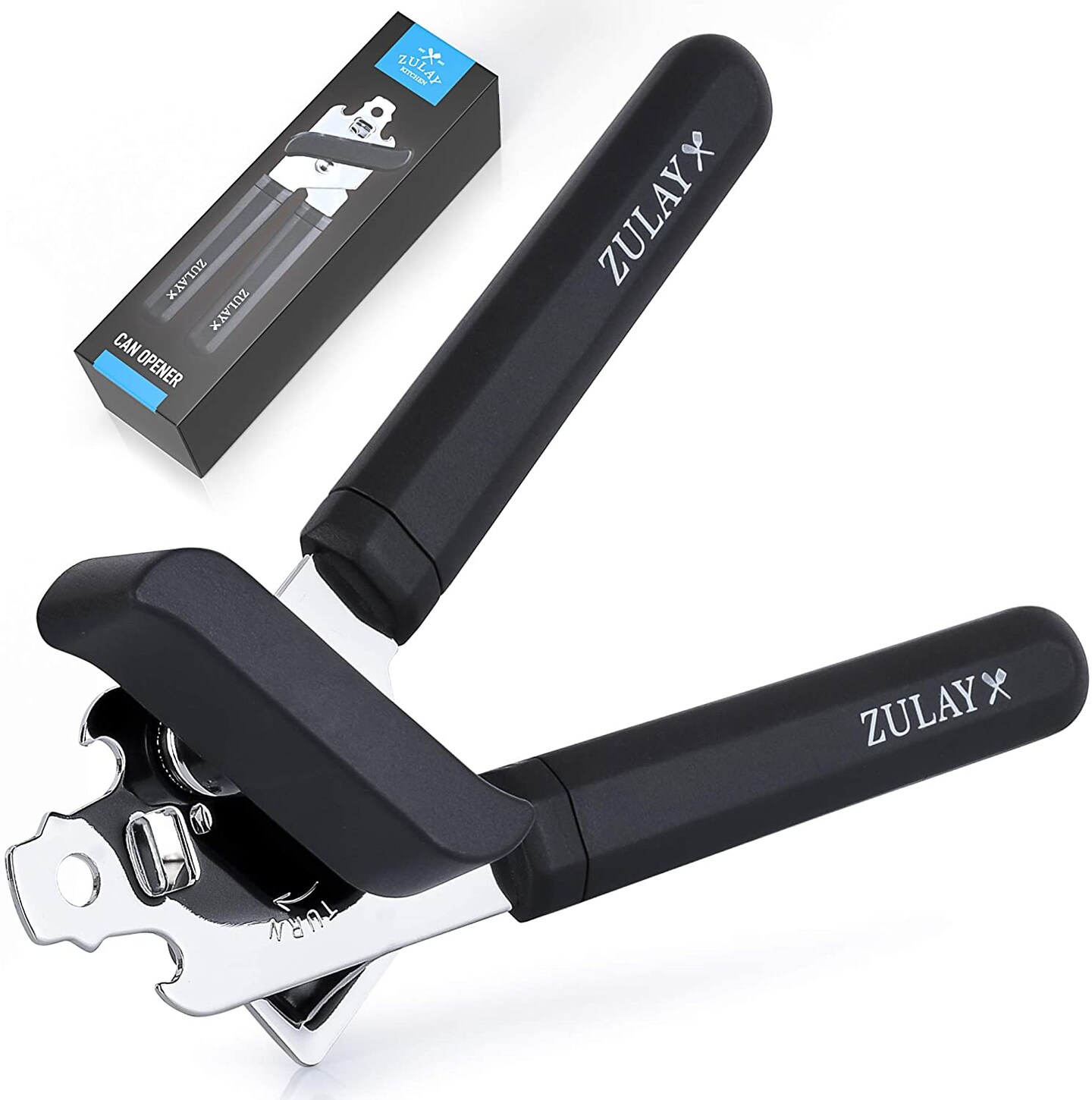 Zulay Can Opener - Nylon Handle - Black