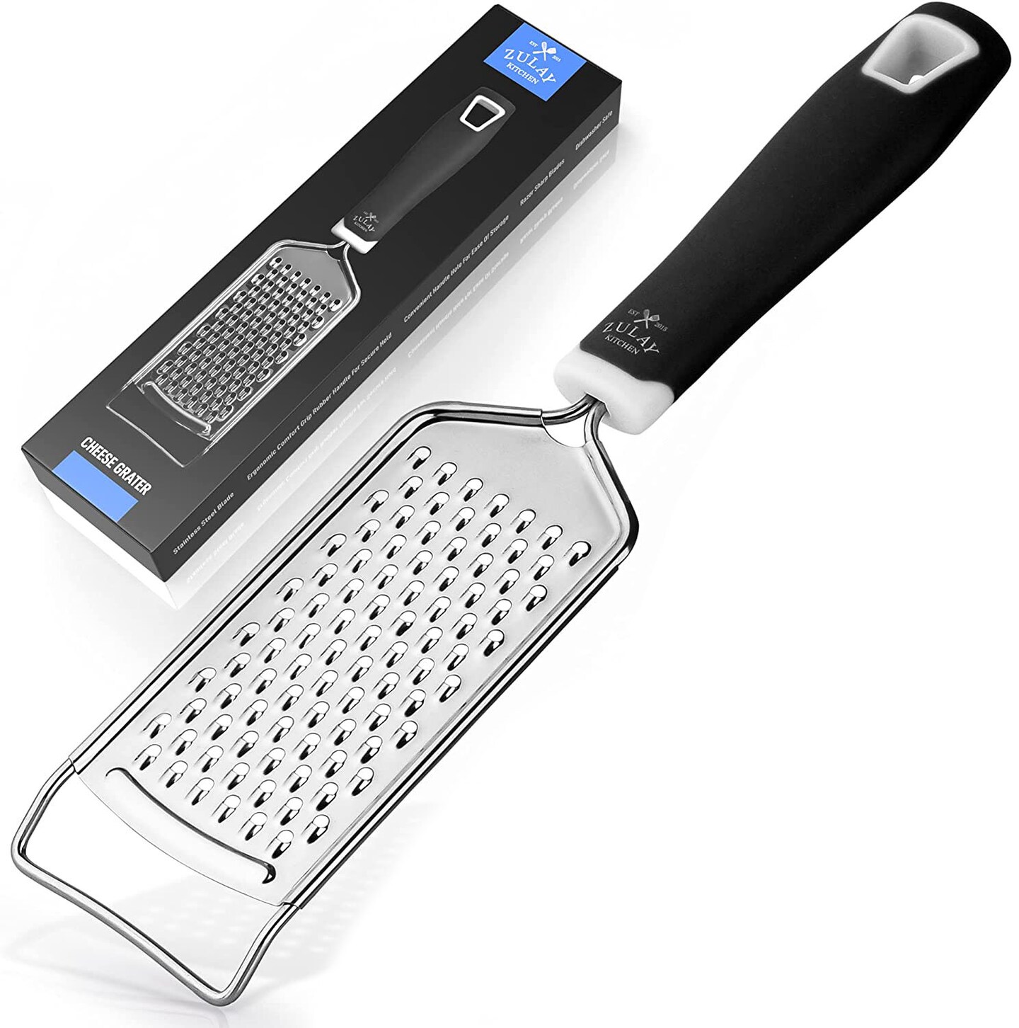 Zulay Kitchen Cheese Grater Black Handle