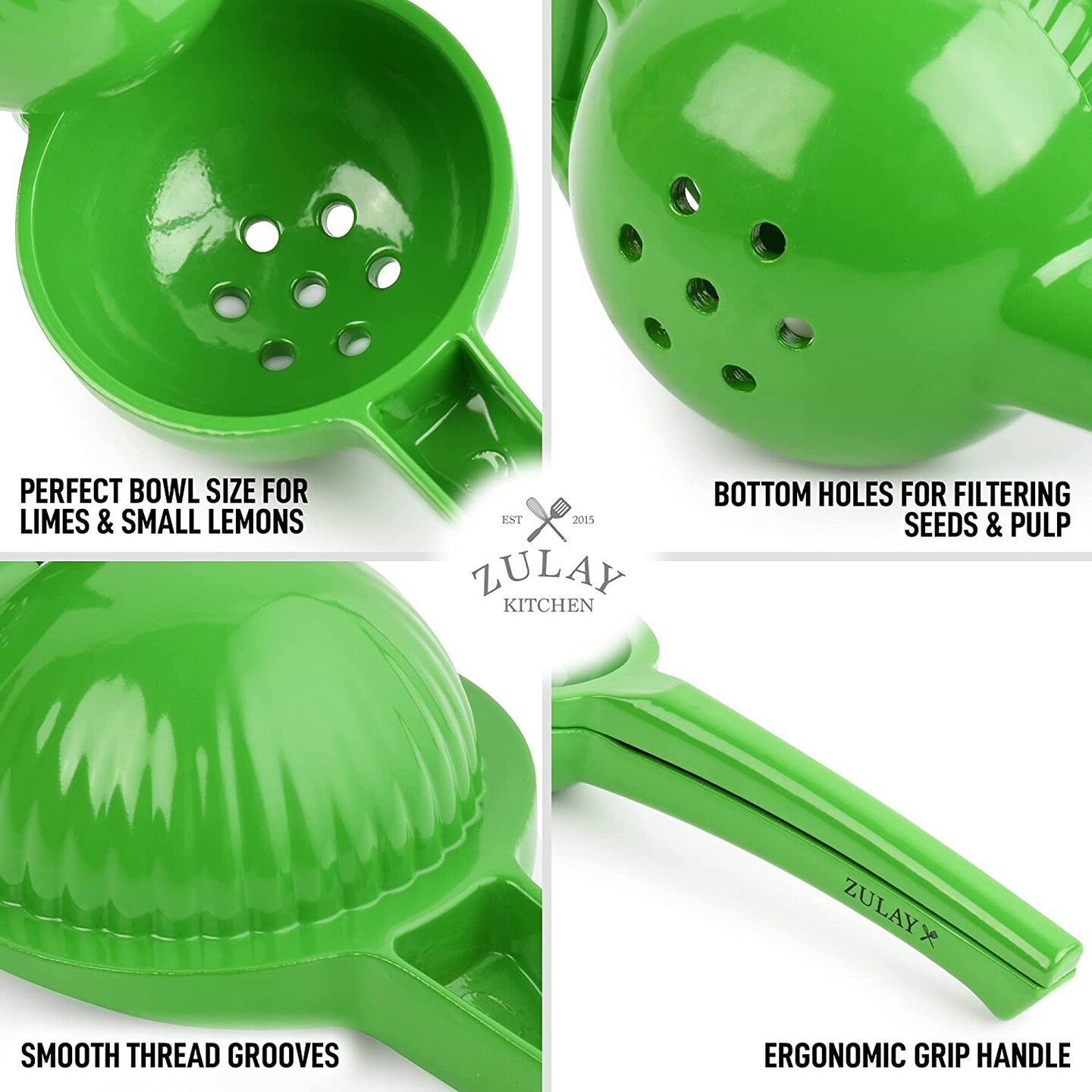 Zulay Lime Squeezer (Metal) &#x2013; Green
