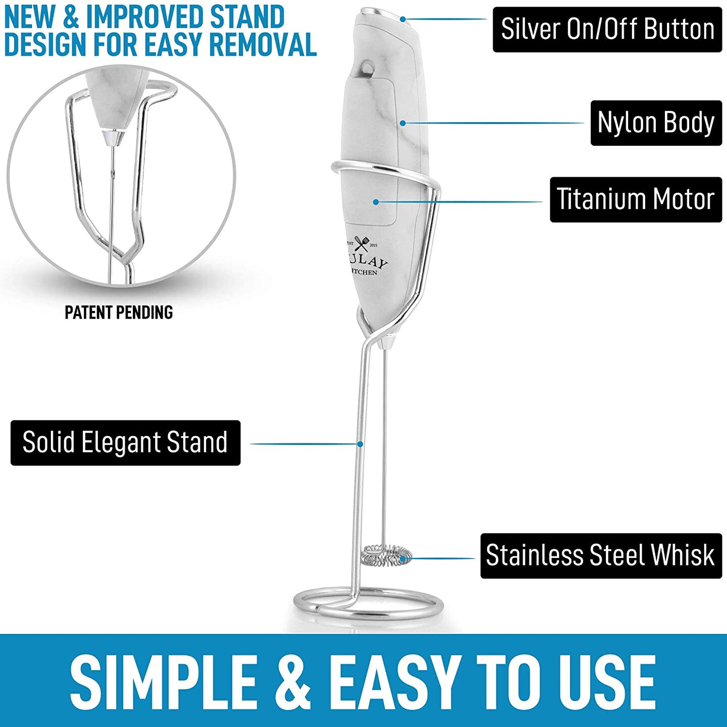 Zulay ZK Milk Frother OG with Stand - 20263286