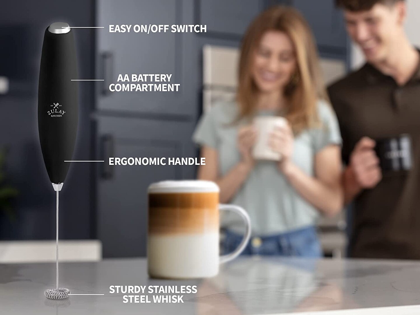 Zulay Milk Frother w/ Stand