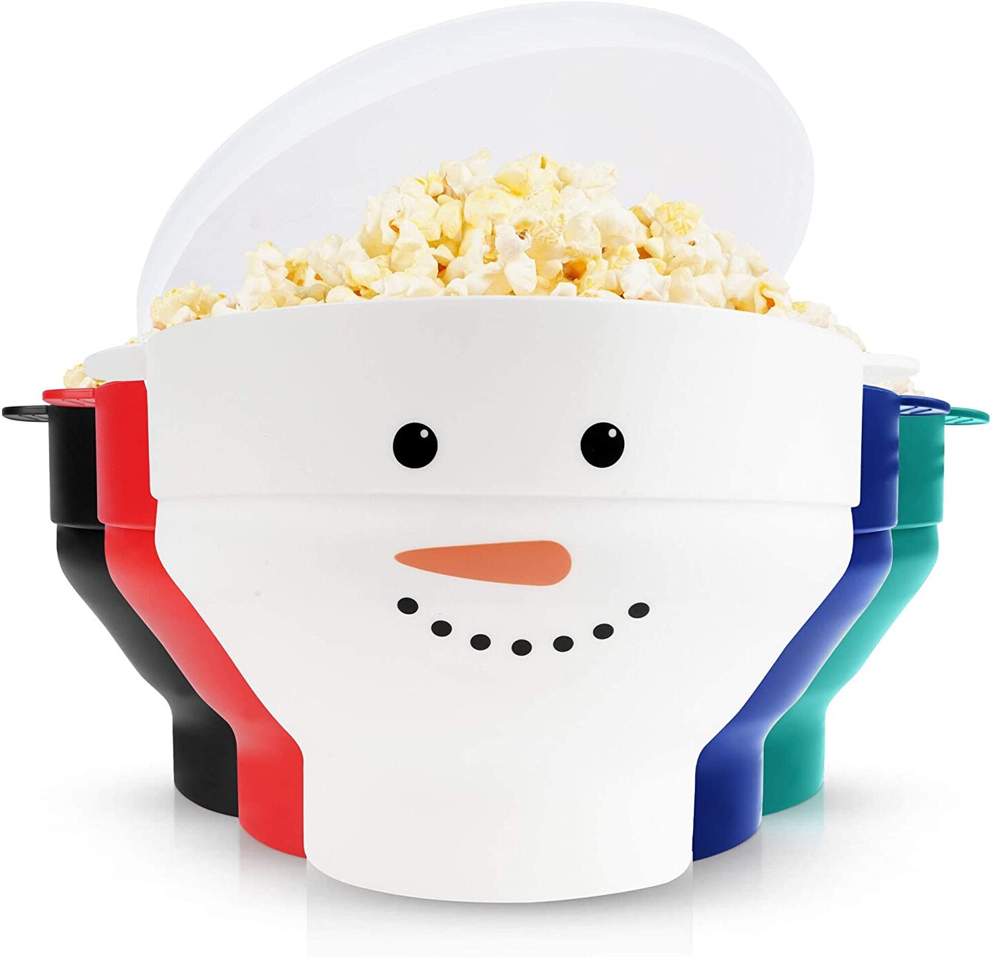 Zulay Popcorn Popper Snowman Design - White (Silicone) | Michaels