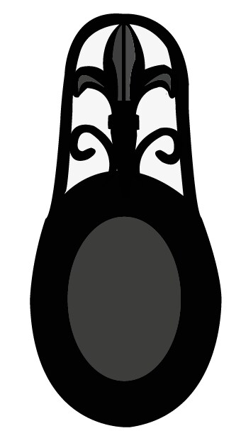 Home Basics Cast Iron Fleur De Lis Spoon Rest, Black