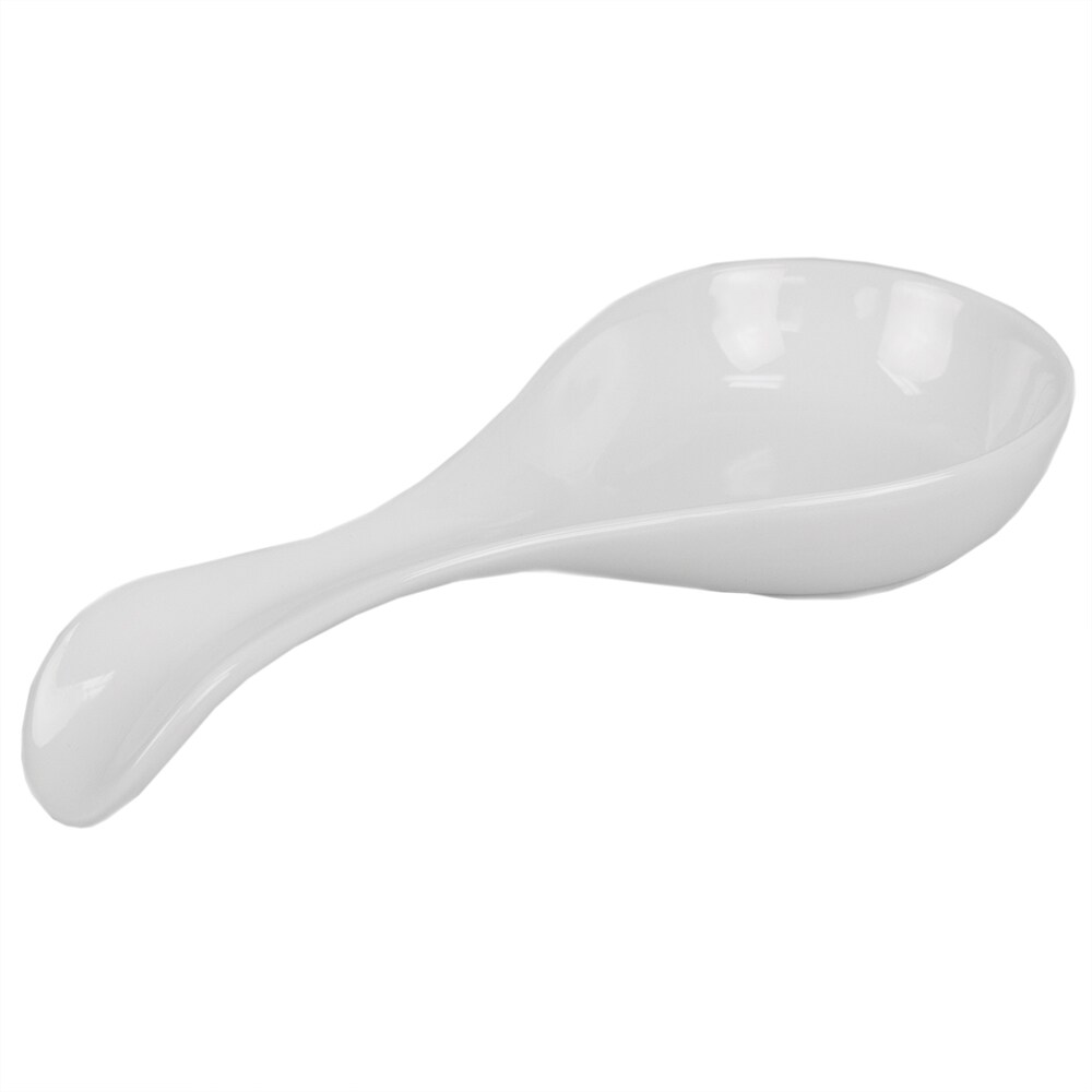 Home Basics Ceramic Spoon Rest, White
