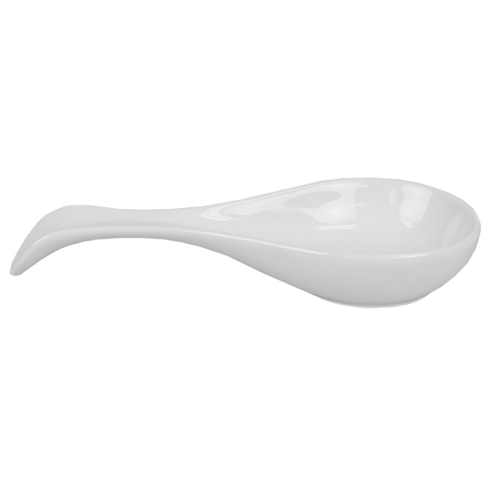 Home Basics Ceramic Spoon Rest, White