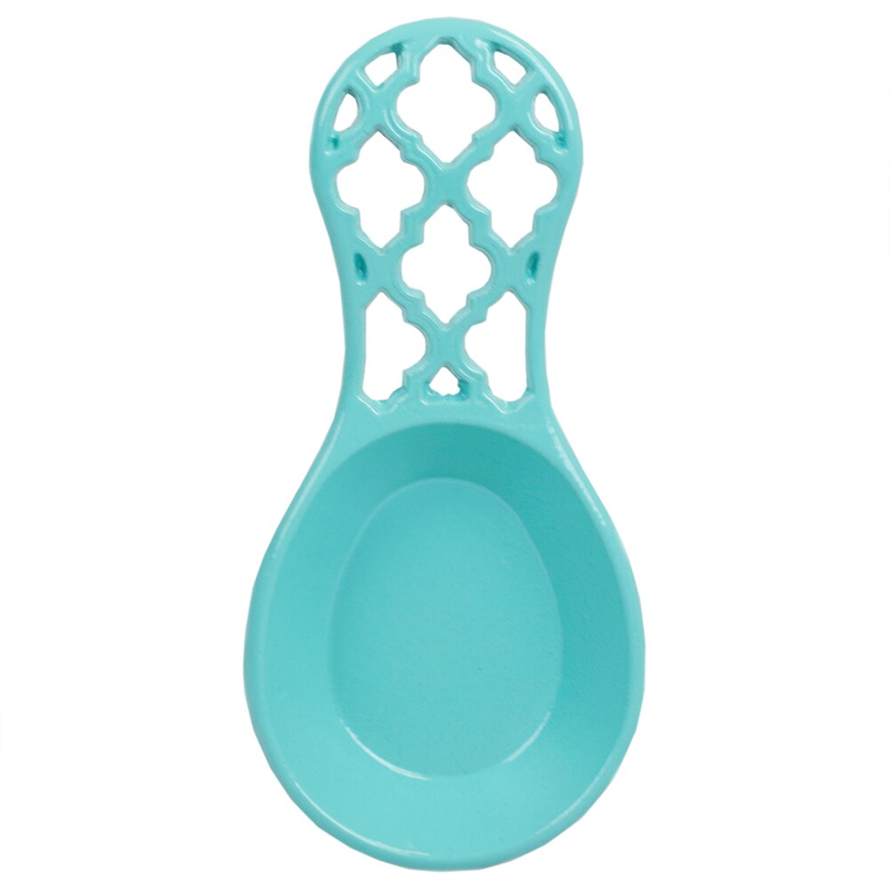 Home Basics Lattice Collection Cast Iron Spoon Rest, Turquoise Michaels