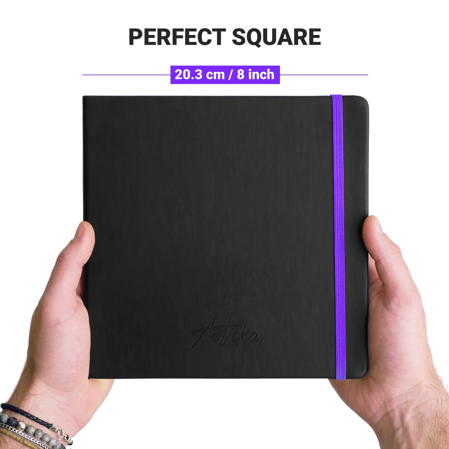 Moinchore Square Sketchbook 8 x 8 Inch Hardcover Art Sketch Book Drawing  Papers 120 Pages, Mixed Media Journal Notebook with Elastic Closure for  Media