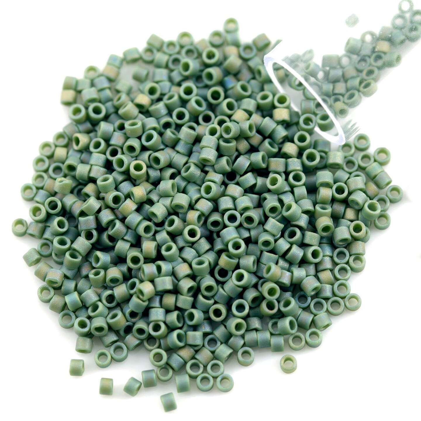 Miyuki Delica Seed Bead 110 Matte Olive Green Ab Miyuki Beads Michaels