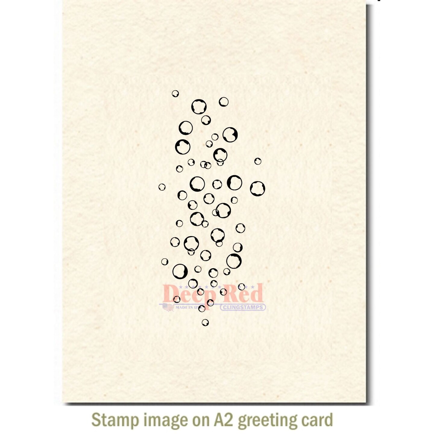 Deep Red Stamps Fizzy Bubbles Rubber Cling Stamp 1.6 x 3.3 inches