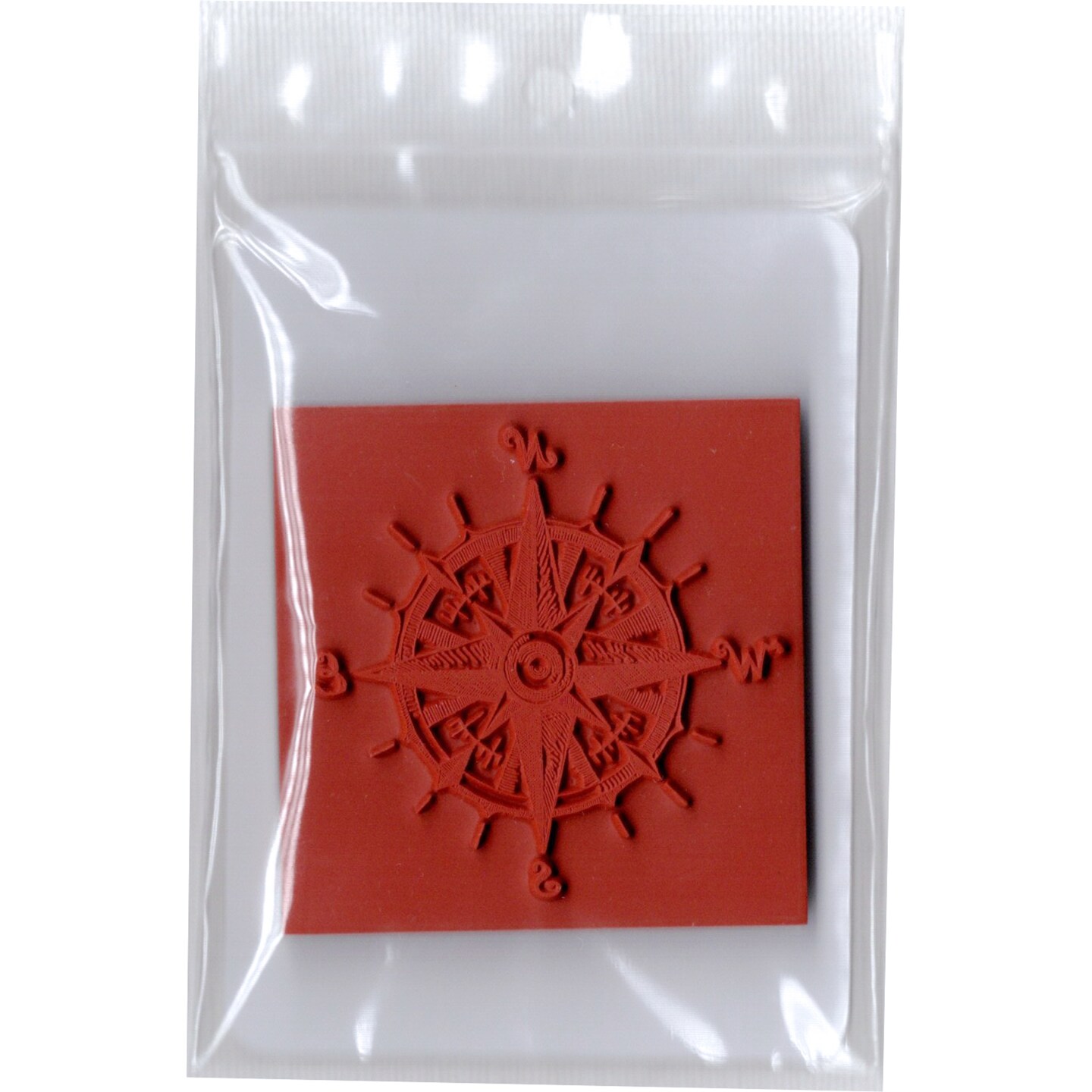 Deep Red Stamps Nautical Compass Rubber Cling Stamp 2.2 x 2.2 inches