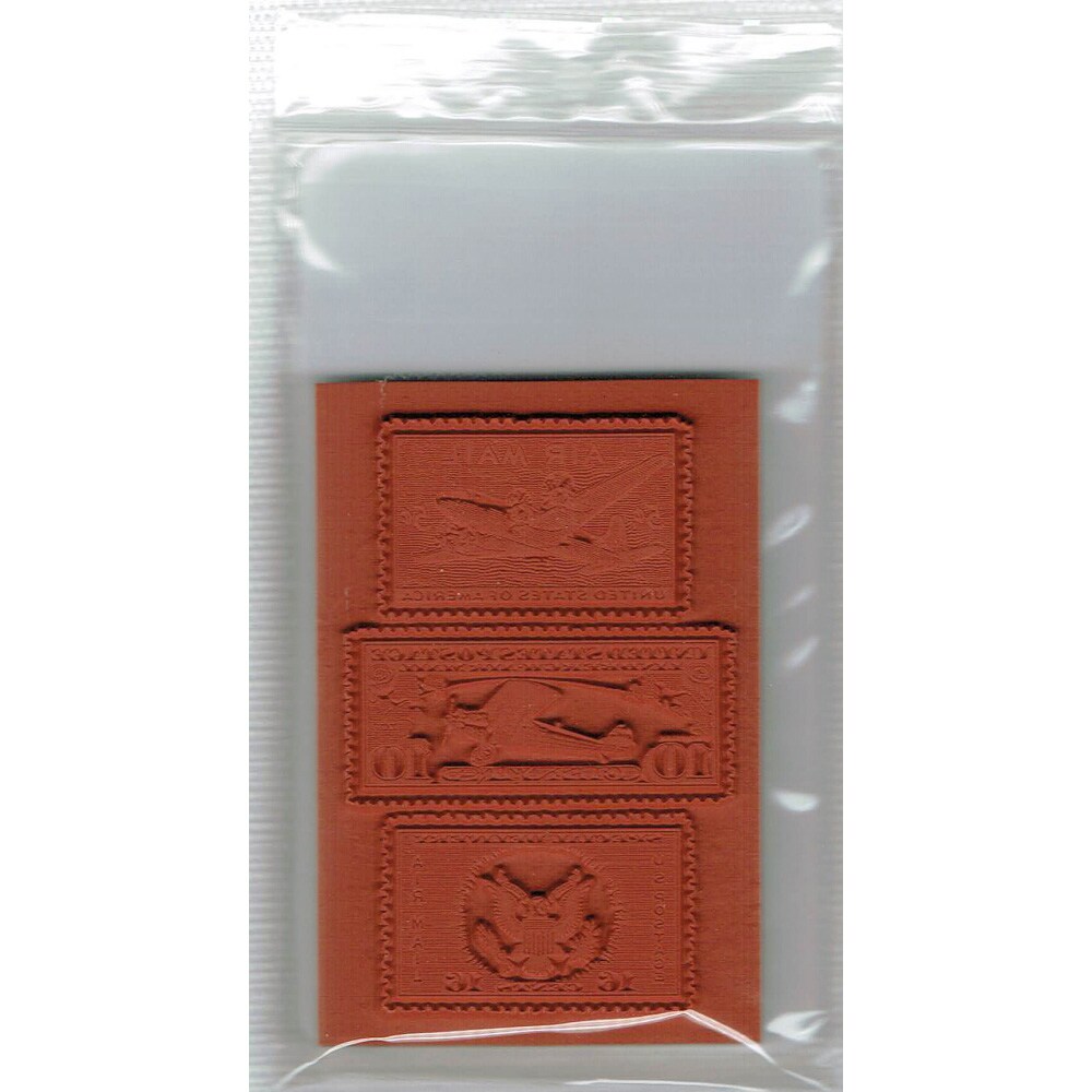 Deep Red Stamps Air Mail Postage Rubber Cling Stamp 2.1 x 3.1 inches