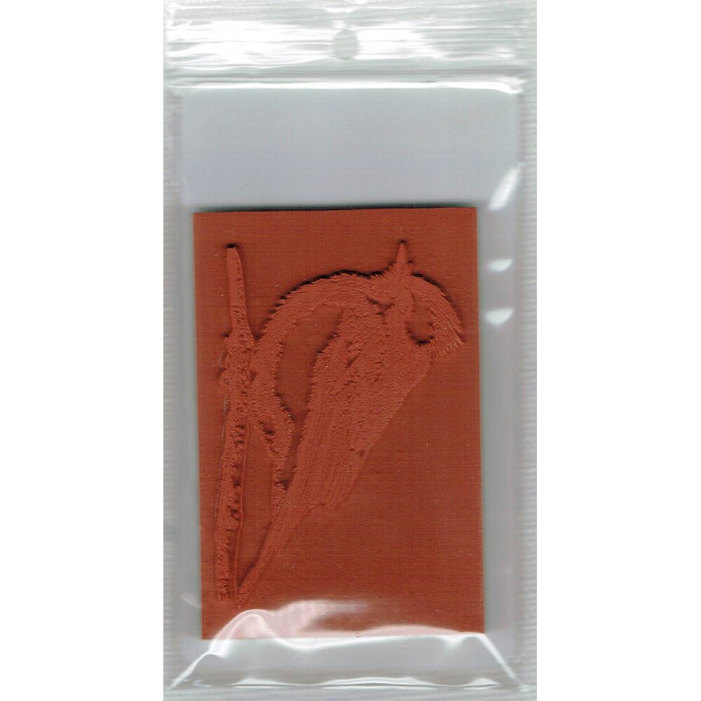 Deep Red Stamps Vermilion Flycatcher Rubber Cling Stamp 3 x 2.1 inches