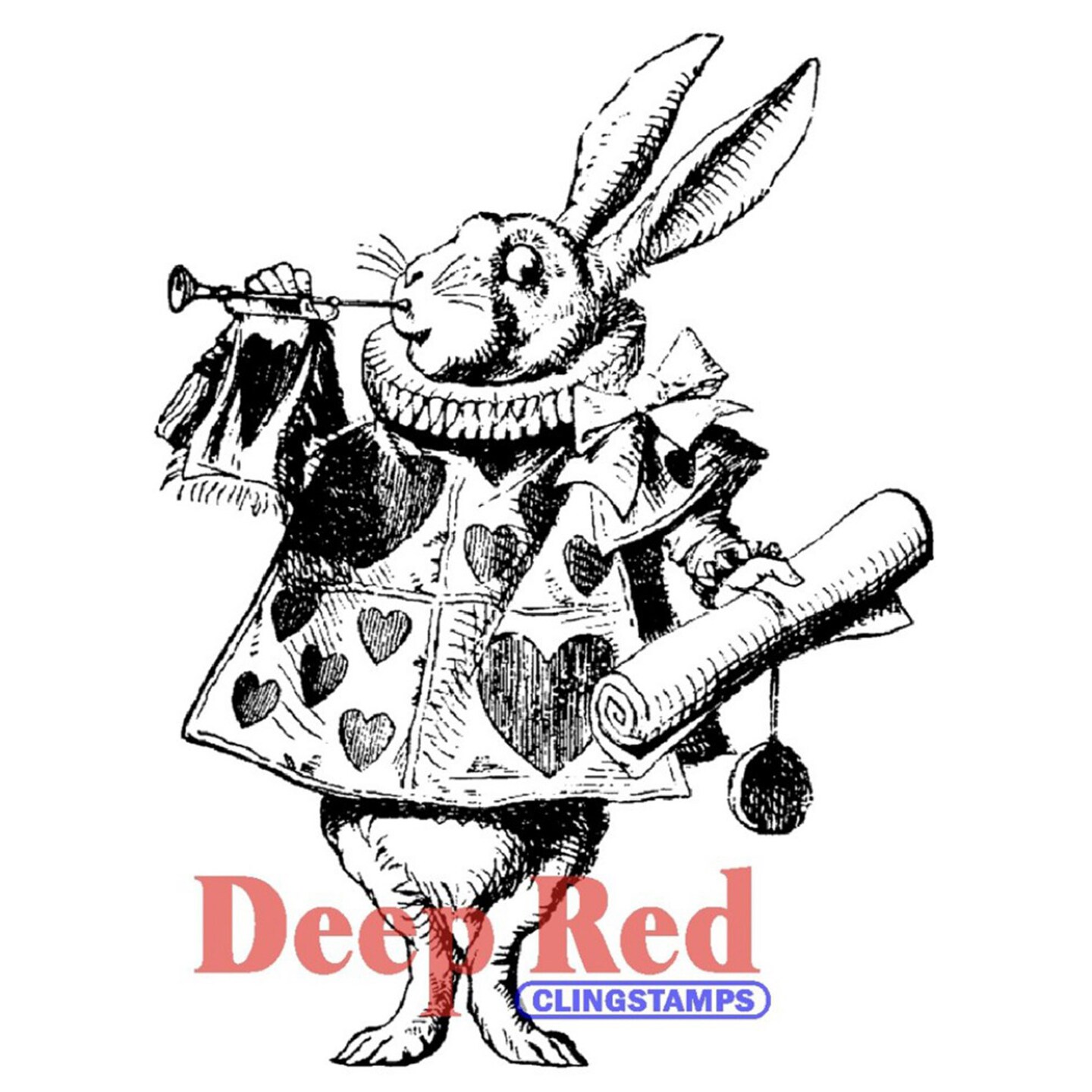 Deep Red Stamps White Rabbit Rubber Cling Stamp 2.5 x 3.2 inches | Michaels