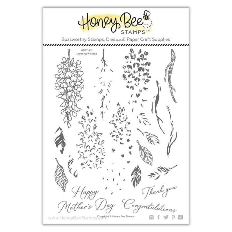 Layering Wisteria 6x8 Stamp Set - Honey Bee Stamps