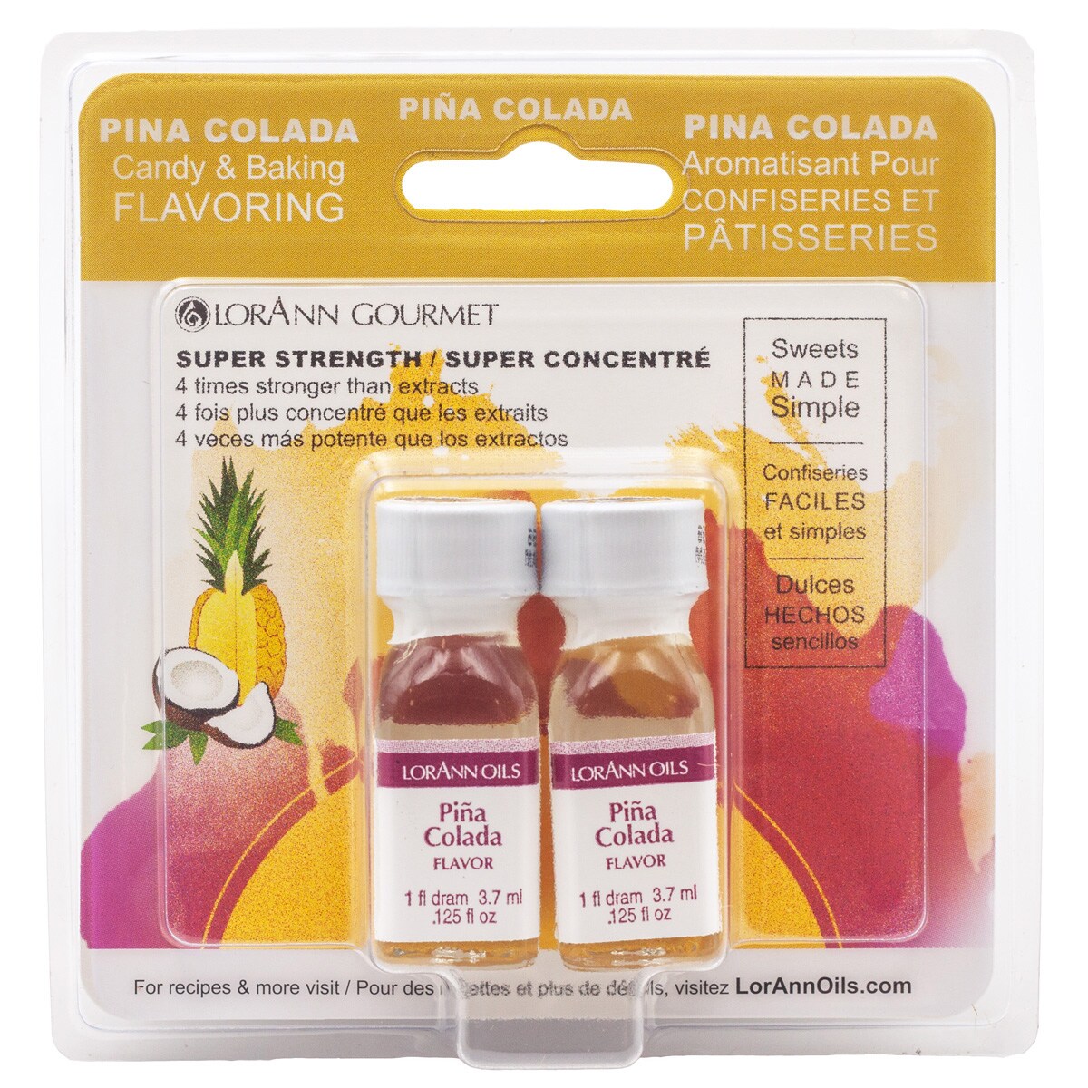 LorAnn Oils Piña Colada Super Strength Flavor, 1 Dram Twin Pack