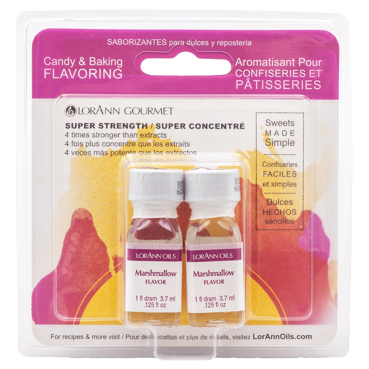 LorAnn Oils Marshmallow Super Strength Flavor, 1 Dram Twin Pack