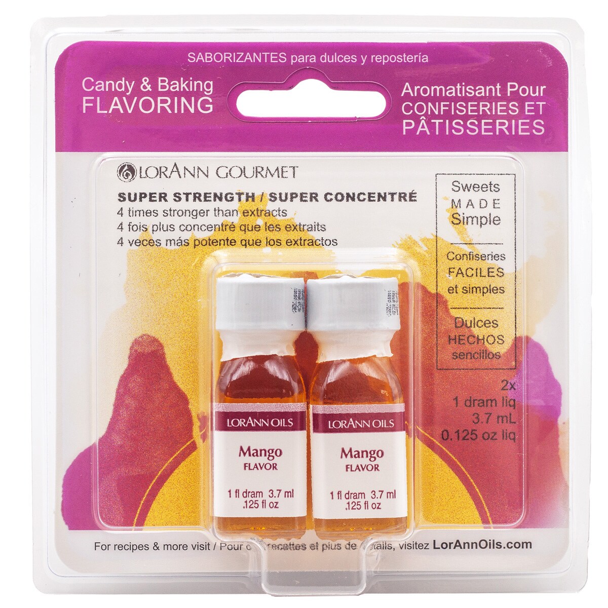 LorAnn Oils Mango Super Strength Flavor, 1 Dram Twin Pack