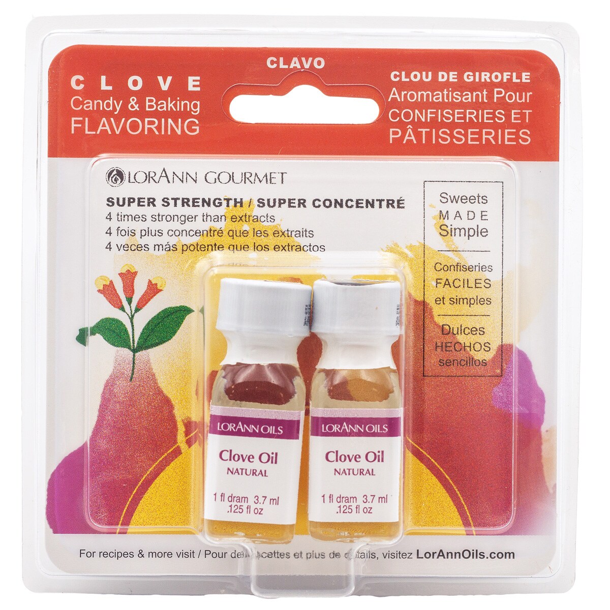 LorAnn Oils Clove Oil Super Strength Flavor, 1 Dram Twin Pack
