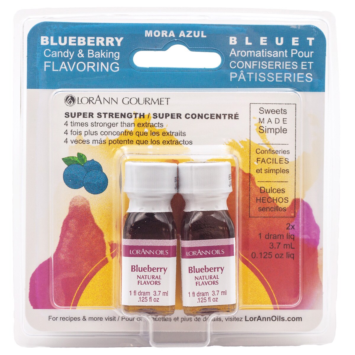 LorAnn Oils Blueberry Super Strength Flavor, 1 Dram Twin Pack