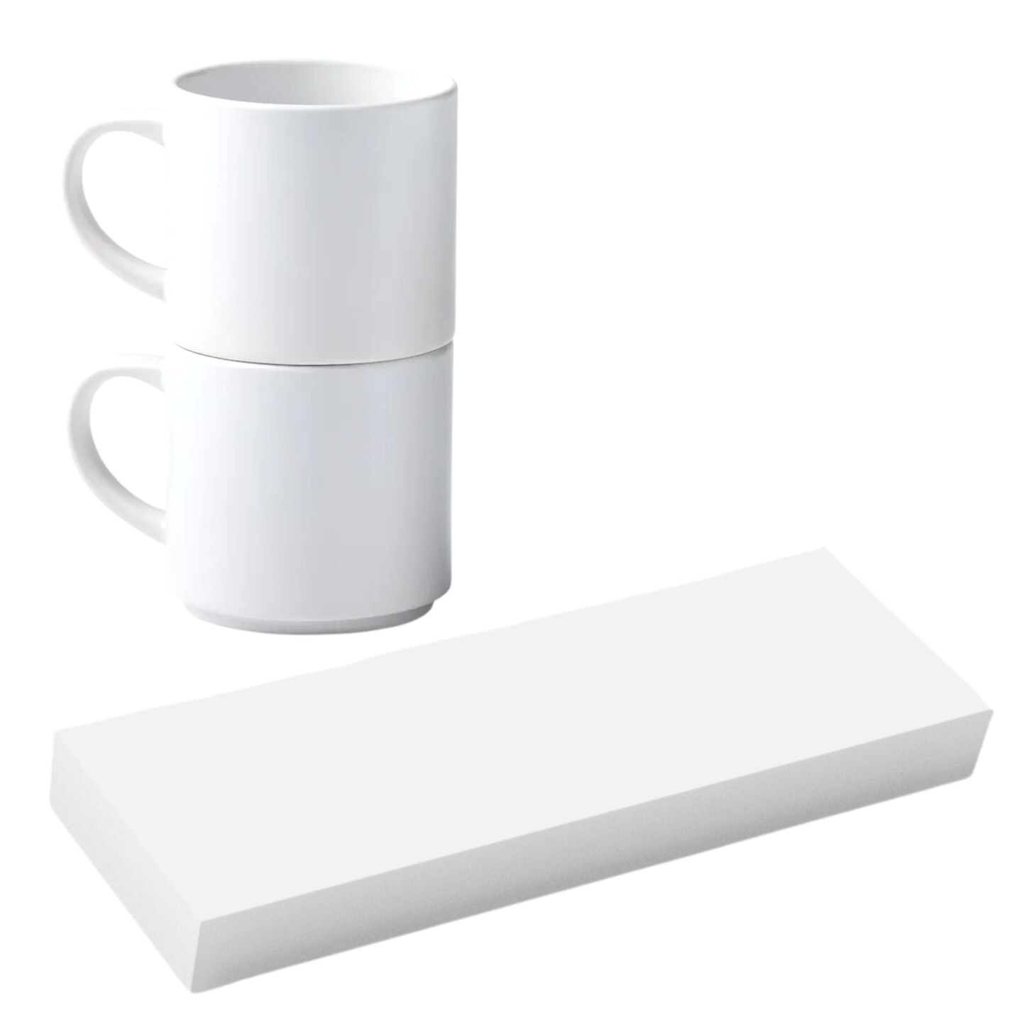 Precut Butcher Paper Sheets, Fits 10 oz Stackable Sublimation Mugs Perfectly (10 in x 3 in), White, Uncoated