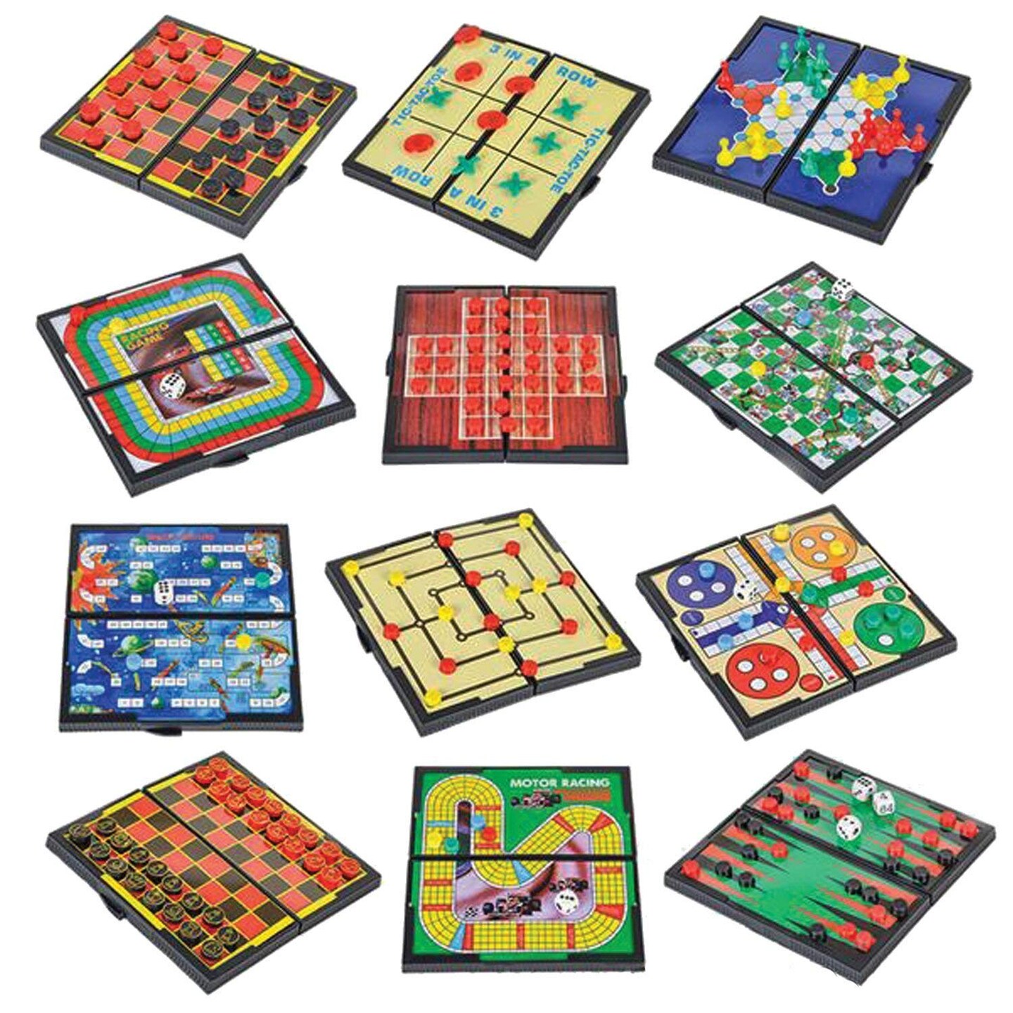 magnetic travel board games-road trip entertainment, checkers, chess ...