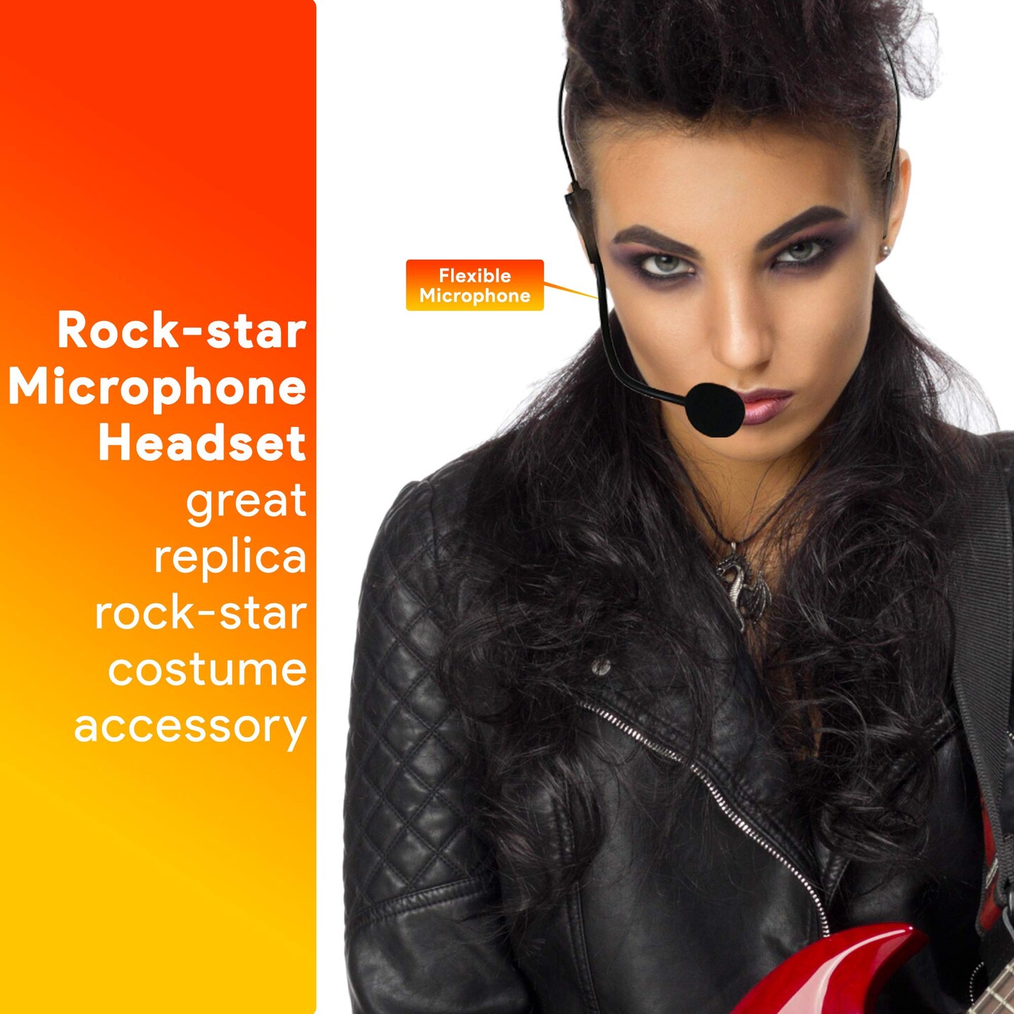Rockstar Costume Accessories Headset - Fake Rock Star MJ Singer ...