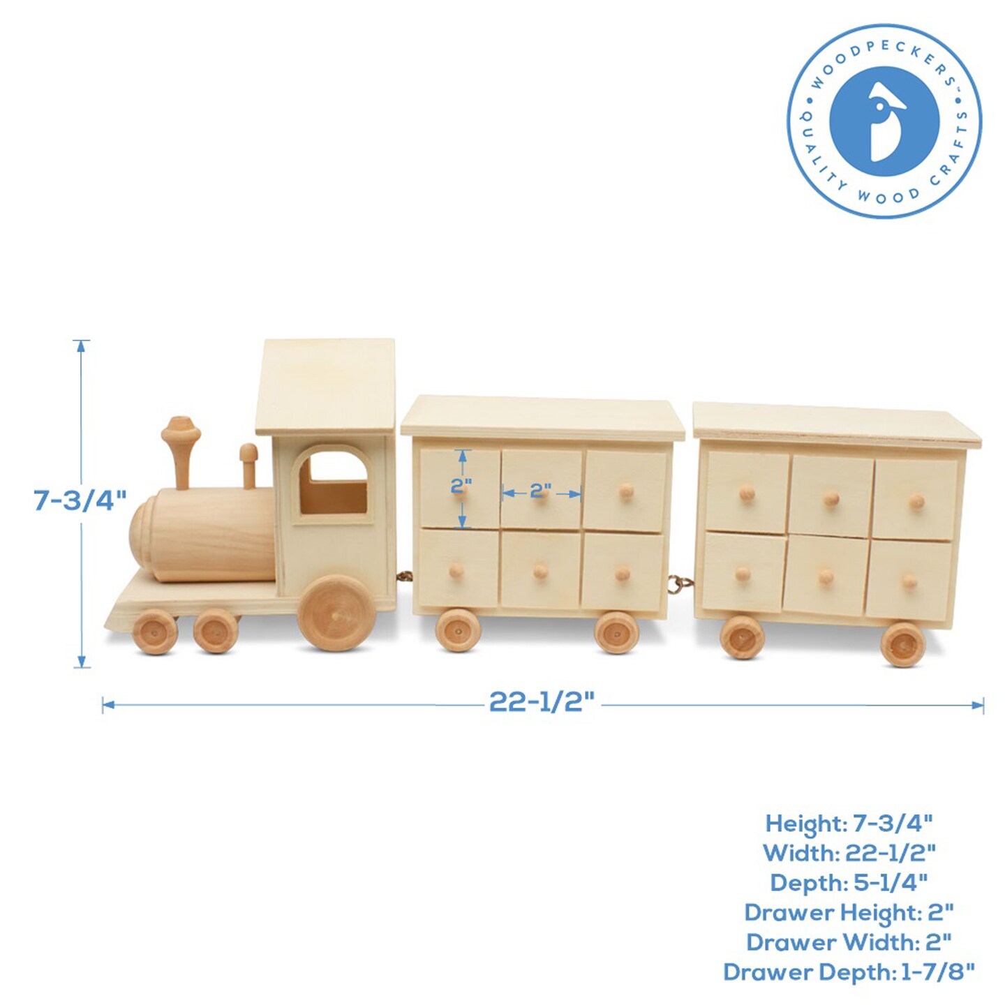 Wooden Advent Calendar, DIY Preassembled, Empty Drawers | Woodpeckers