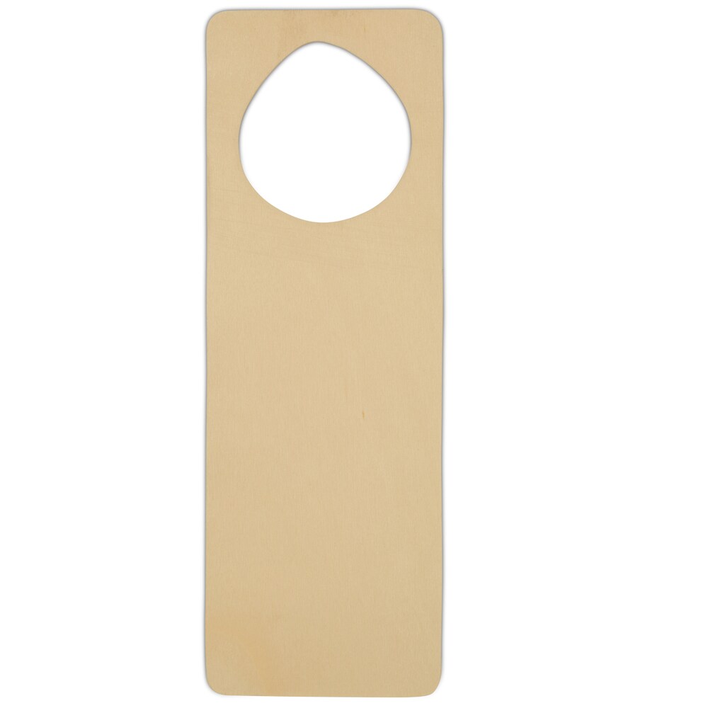 Wood Door Knob Hanger 9.5 x 3-1/4 Inch, Unfinished to Paint |Woodpeckers