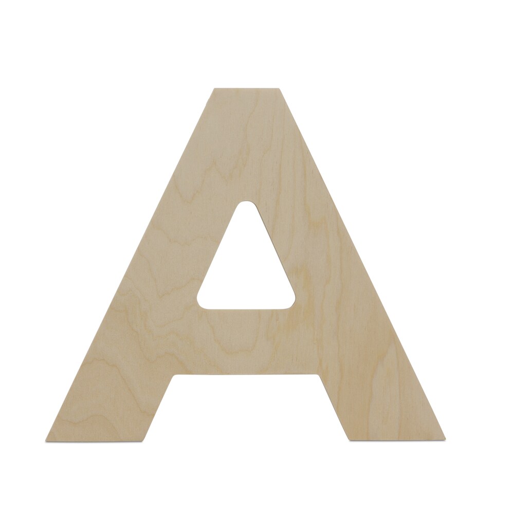 Wooden Letter A 12 inch or 8 inch or 8 inch, Unfinished Large Wood Letters for Crafts | Woodpeckers