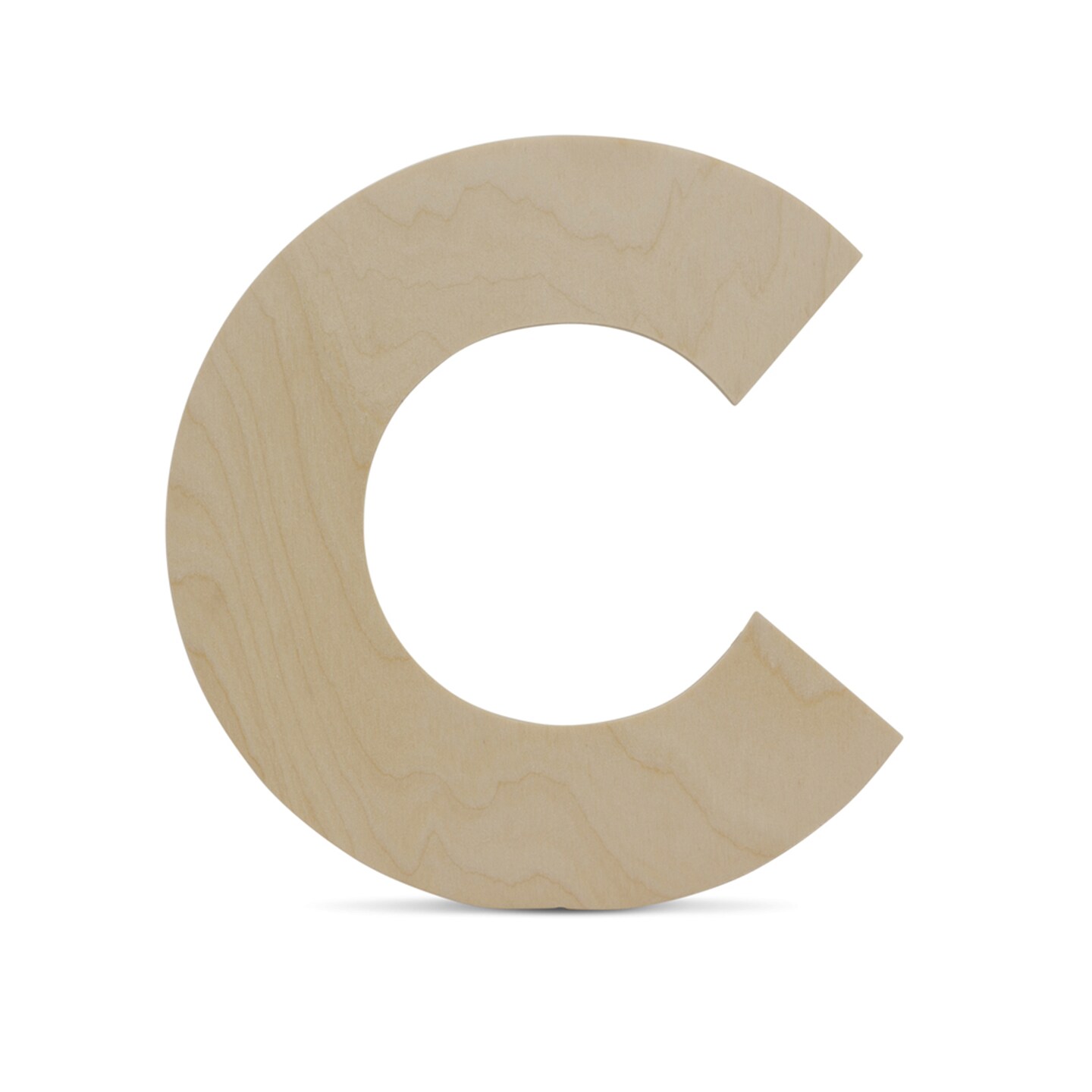 Wooden Letter C 12 inch or 8 inch, Unfinished Large Wood Letters for Crafts | Woodpeckers