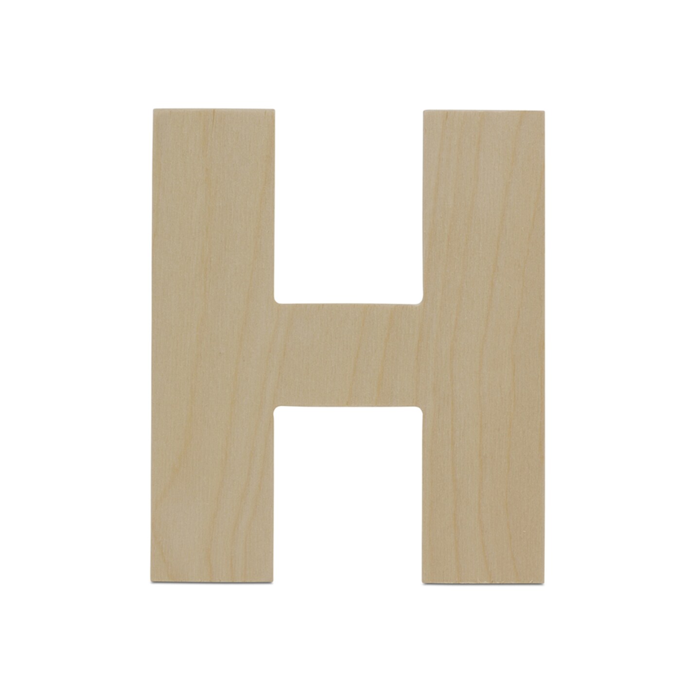 Wooden Letter H 12 inch or 8 inch, Unfinished Large Wood Letters for Crafts | Woodpeckers
