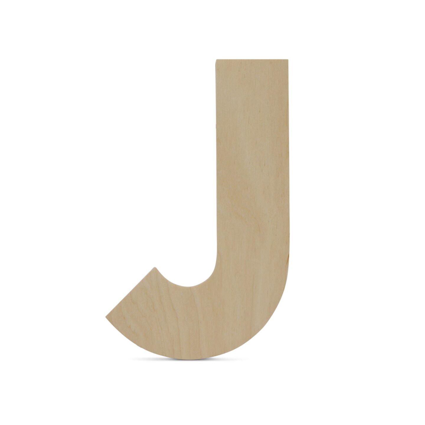 Wooden Letter J 12 inch or 8 inch, Unfinished Large Wood Letters for Crafts | Woodpeckers