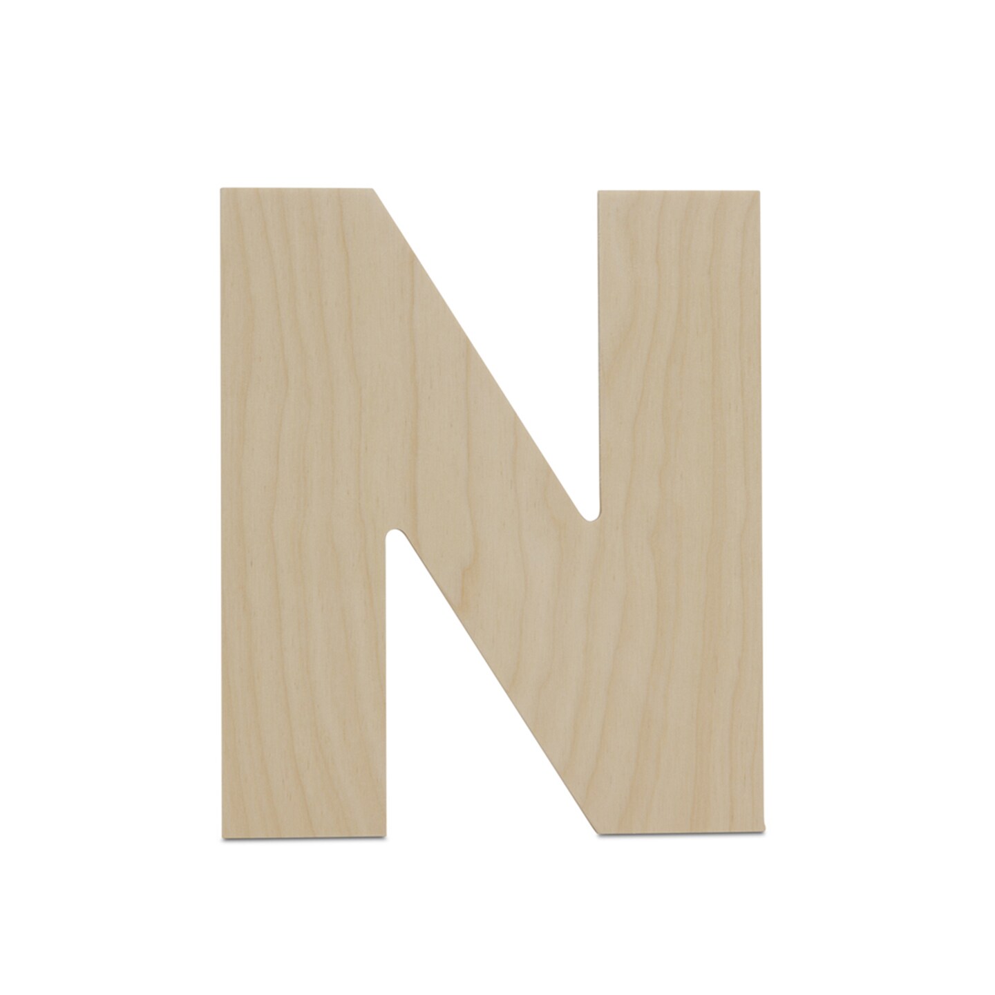 Wooden Letter N 12 inch or 8 inch, Unfinished Large Wood Letters for Crafts | Woodpeckers