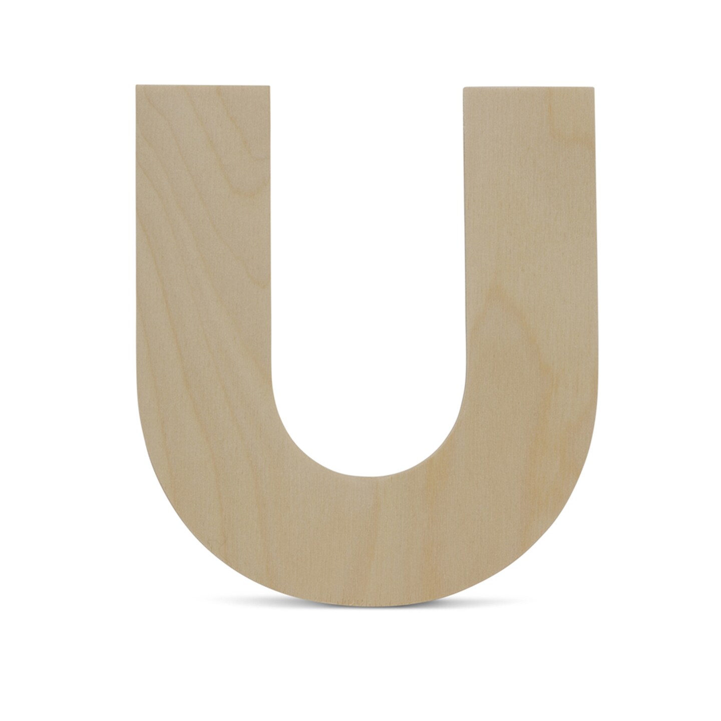 Wooden Letter U 12 inch or 8 inch, Unfinished Large Wood Letters for Crafts | Woodpeckers