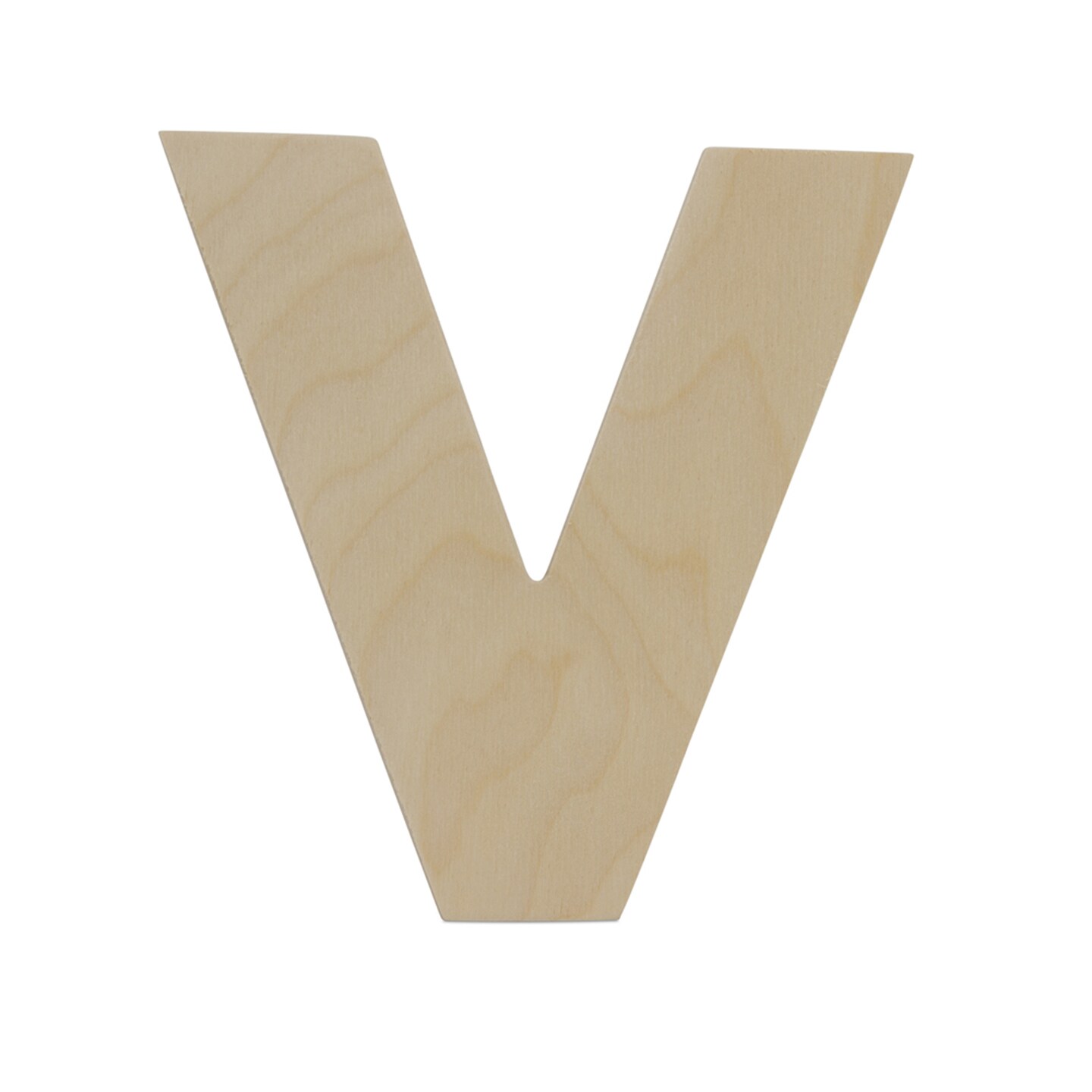 Wooden Letter V 12 inch or 8 inch, Unfinished Large Wood Letters for Crafts | Woodpeckers