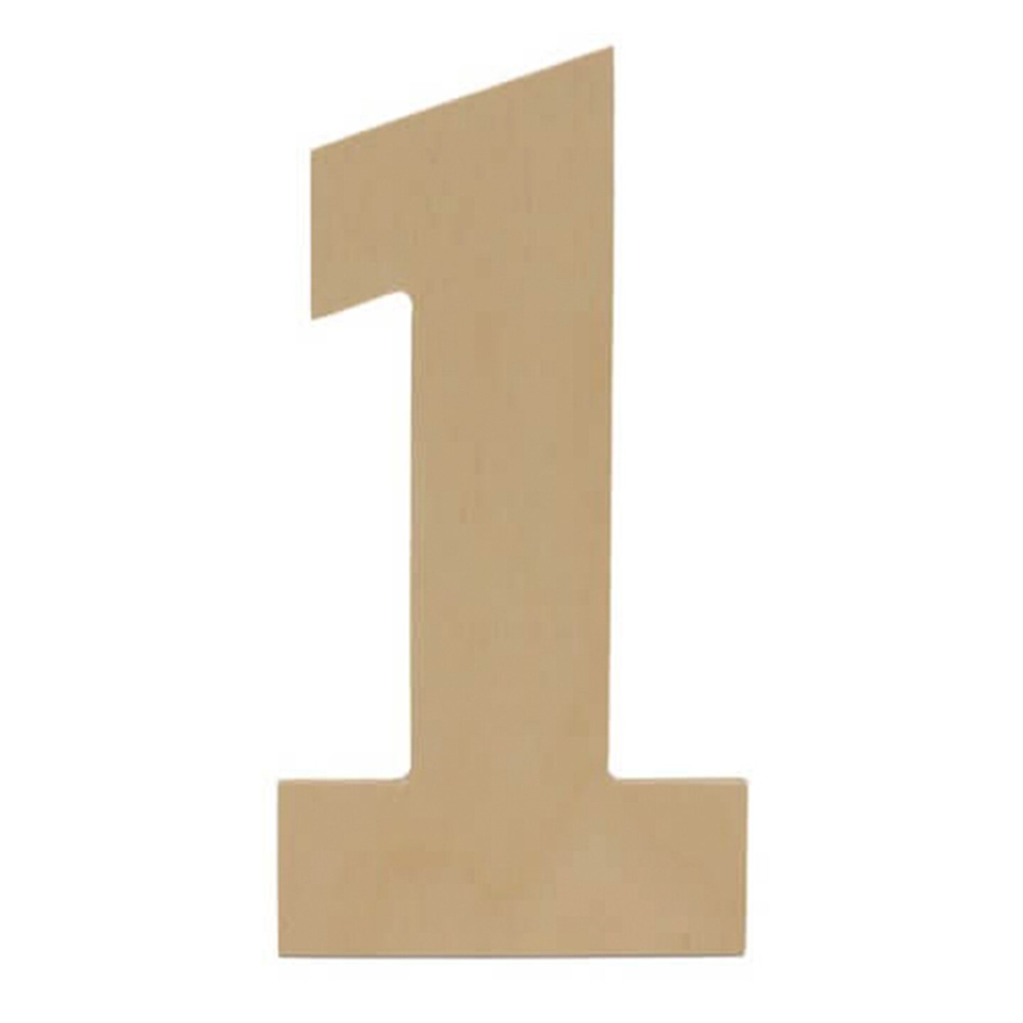 Wooden Number 1, 12 inch or 8 inch, Unfinished Large Wood Numbers for Crafts | Woodpeckers