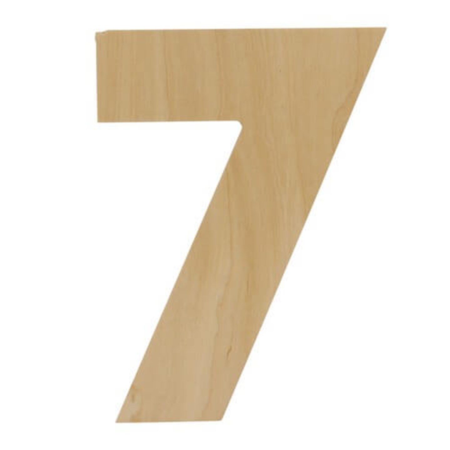 Wooden Number 7, 12 inch or 8 inch, Unfinished Large Wood Numbers for Crafts | Woodpeckers