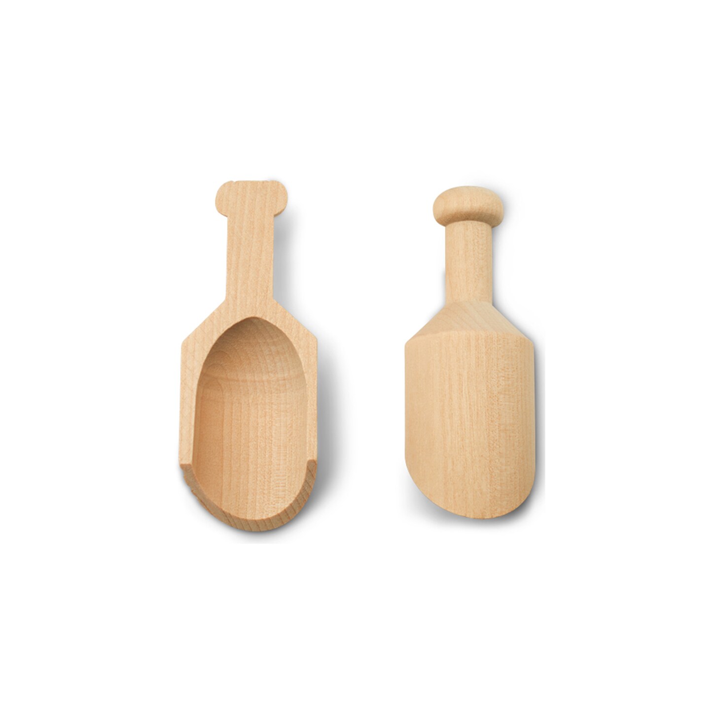 Mini Wooden Scoopers Assorted Sizes, Unfinished, for Bath Salts & Jars | Woodpeckers