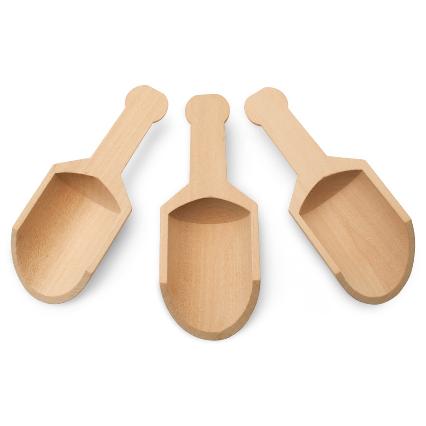 Bath Salt Scoop Wooden Spoon Mini Salt Spoon Small Wooden Scoops Decorative Canister  Scoop Wood Scoops for DIY Crafts Miniature Scoop 