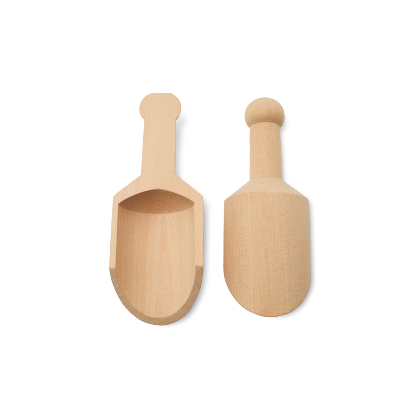 Mini Wooden Scoopers Assorted Sizes, Unfinished, for Bath Salts &#x26; Jars | Woodpeckers